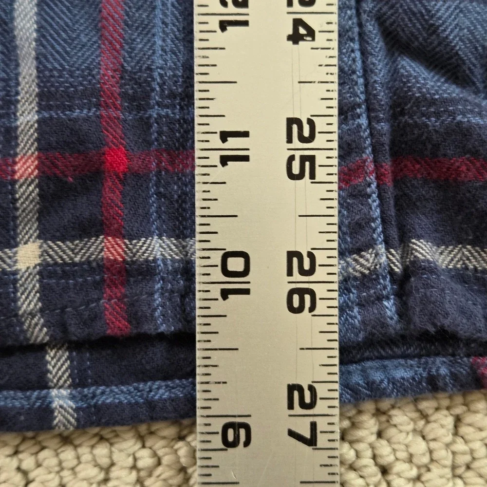 Ariat Retro Fit Boys Flannel Shirt XL/18 Plaid Western Button Down Blue‎ Red